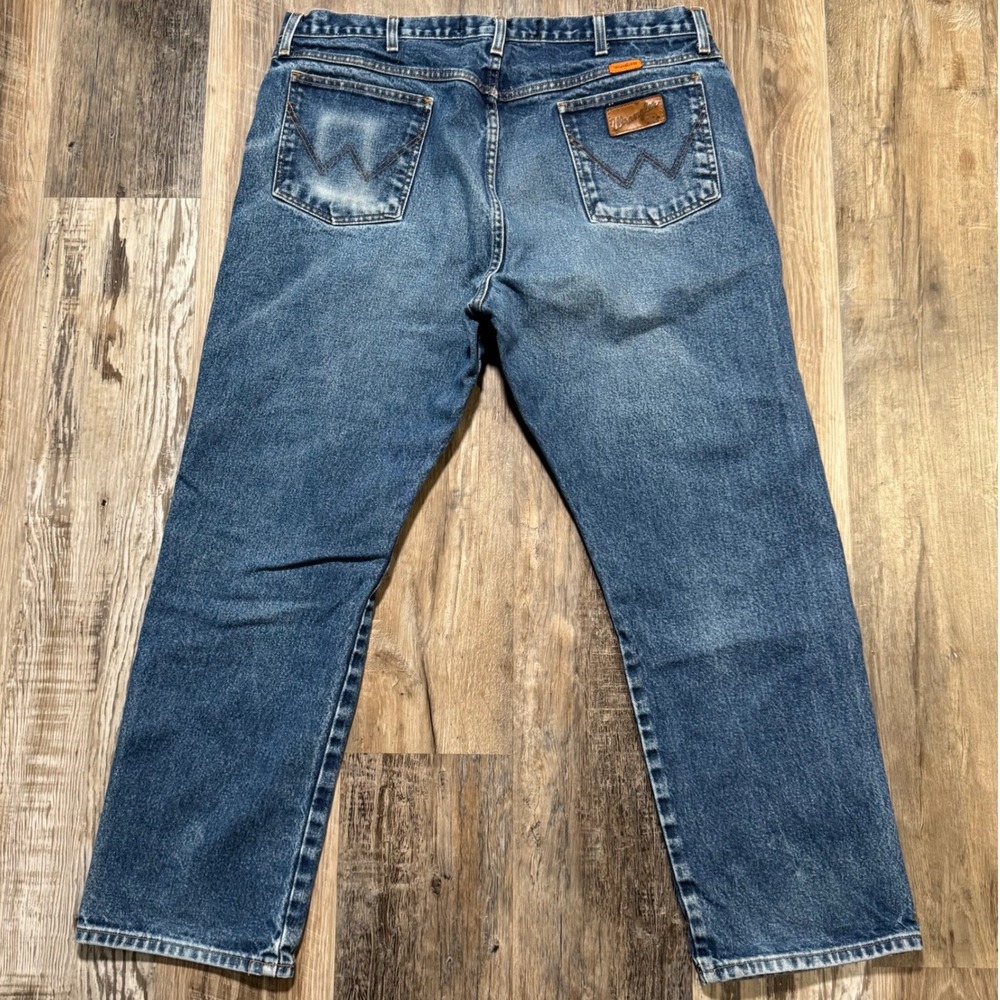 Wrangler Jeans Mens 40x30 Blue FR13MWZ Flame Resistant 13 Original Work Denim - Picture 2 of 16